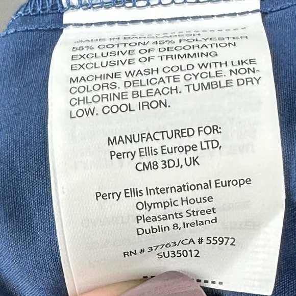 NWT Cubavera Four Pocket Guayabera Shirt Ensign Blue - Picture 13 of 16